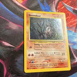 Pokemon Houndour 5/75 Neo Discovery Holo Rare Basic 50 HP Card 2001 SWIRL - Image 3