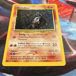 Pokemon Houndour 5/75 Neo Discovery Holo Rare Basic 50 HP Card 2001 SWIRL - Image 4