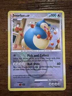 SNORLAX LV.37 2009 POKEMON PLATINUM RISING RIVALS RARE 33/111 - Image 1