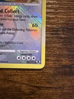 SNORLAX LV.37 2009 POKEMON PLATINUM RISING RIVALS RARE 33/111 - Image 4