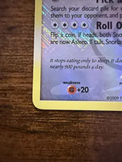 SNORLAX LV.37 2009 POKEMON PLATINUM RISING RIVALS RARE 33/111 - Image 5