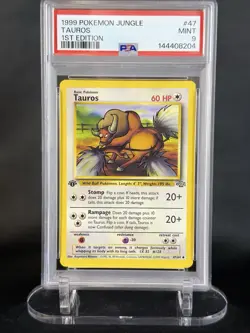 Pokemon 1st Edition Jungle Tauros 47/64 PSA 9 MINT FRESH GRADE - Image 1