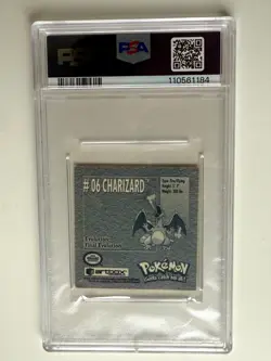 Pokemon Artbox 1999 Sticker 1 #6 Charizard PSA 9 MINT - Rare - Vintage - Image 2