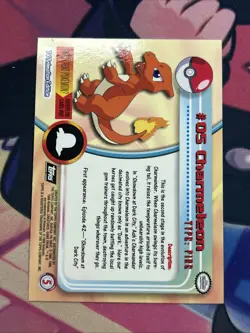 Charmeleon Holo #05 Topps TV Animation Edition Pokemon 1999 LP - Image 2