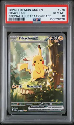 2026 POKEMON ASC EN-ASCENDED HEROES SPECIAL ILLUSTRATION RARE PIKACHU EX PSA 10 - Image 1