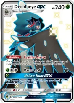 Decidueye GX (#SV47/SV94) - Holofoil SM - Hidden Fates: Shiny Vault MP Pokemon - Image 1