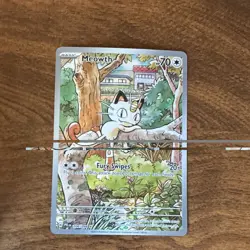 Pokemon TCG Meowth 106/094 Me02 Phantasmal Flames Holo Illustration Rare - Image 1
