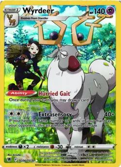 Pokemon TCG Wyrdeer Astral Radiance TG06/TG30 Holo Rare NM - Image 1