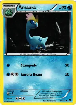Pokemon TCG Amaura 25/111 (Cosmos Holo) 025/111 Promo Uncommon HP - Image 1