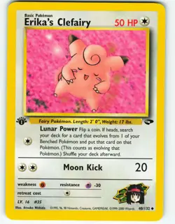 Erika's Clefairy - 1st Edition - 40/132 Gym Challenge - Pokemon TCG - 2000 - Image 1