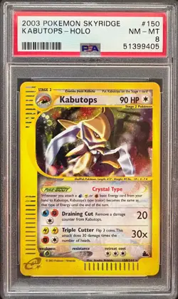 Kabutops 150/144 PSA 8 NM-MT Pokemon Skyridge Holo Rare - Image 1