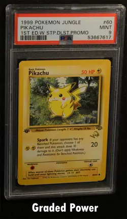 Pokemon Promo Pikachu Jungle 1st Ed. W Stamp PSA 9 (7617) 60/64 - Image 1