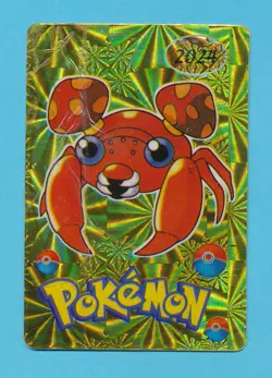 PROMO PRISM PARAS CRAB 1999 JAPAN PM POKEMON #2024 HOLO-GRAPH *ASH PIKACHU BACK - Image 1