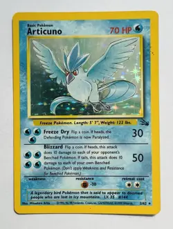 1999 Pokemon TCG Articuno Holo Rare Fossil 2/62 - Image 1