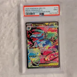 Pokemon Mega Venusaur EX Me01 177/132 Holo Special Illustration Rare PSA 9 - Image 1