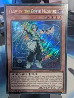 YuGiOh! Crowley, the Gifted Magistus BLMM-EN044 Secret Rare 1st Ed - Image 1