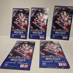 One Piece TCG: The Azure Sea's Seven Sleeved Booster OP-14 English - Lot of 5 - Image 1