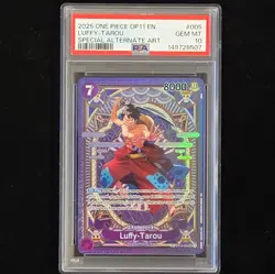 2025 One Piece OP11 En Luffy Tarou Special Alternate Art #005 PSA 10 Gem Mint - Image 1