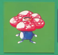 SECRET RARE TEST ISSUE POKEMON STICKER JAPANESE BANDAI CARDDASS MUSHROOM DECAL - Image 2