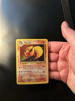 Pokemon TCG Flareon Unlimited 10/110 Holo Rare Card Legendary Collection MP/HP - Image 2