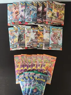 Pokemon English And Japanese Lot Of 28 Sealed Booster Packs - Image 1