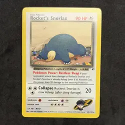 Pokemon TCG Rocket's Snorlax Gym Heroes 33/132 Rare Basic HP90 Attack 20 2000 - Image 1