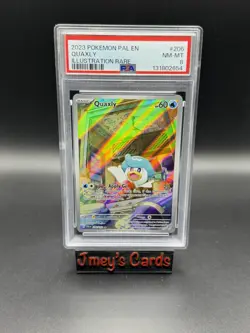2023 Quaxly Pokemon Pal EN Illustration Rare Full Art PSA Graded NM Mint 8 - Image 1