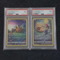 Set of 2 Pokemon PSA 9 s Lunatone & Solrock GG11 & GG15 Crown Zenith 2023 EN - Image 2