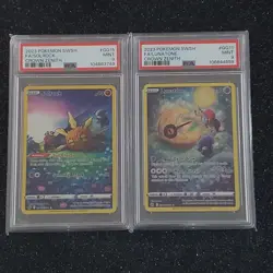 Set of 2 Pokemon PSA 9 s Lunatone & Solrock GG11 & GG15 Crown Zenith 2023 EN - Image 4