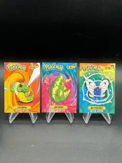 Caterpie Metapod Butterfree Pokemon Attack Cards Top 2025 Peru US Seller - Image 1