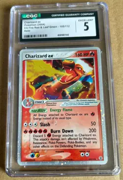 Pokemon Charizard EX Holo 2004 Fire Red & Leaf Green graded CGC 5 Excellent! - Image 1