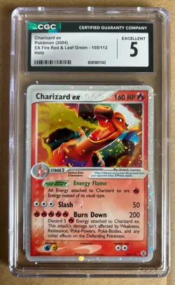 Pokemon Charizard EX Holo 2004 Fire Red & Leaf Green graded CGC 5 Excellent! - Image 2
