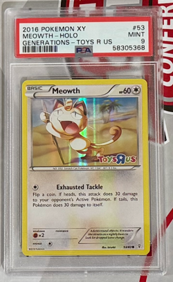 2016 POKEMON GENERATIONS TOYS R US PROMO 53/83 MEOWTH PSA 9 - Image 1