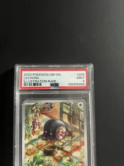 2023 Pokemon Obsidian Flames Lechonk Illustration Rare 209/197 Psa 9 Mint - Image 2