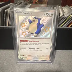 Pokemon Snorlax SV: Paldean Fates Shiny Rare Holo 202/091 HP 150 Thudding Press - Image 1