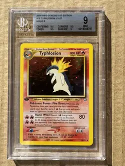 2000 Pokemon Neo Genesis 1st Edition Typhlosion #18 Holo BGS 9 - Image 1