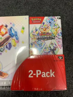 Pokemon TCG Prismatic Evolutions Elite Trainer Box & Booster, Box has Dents - Image 4