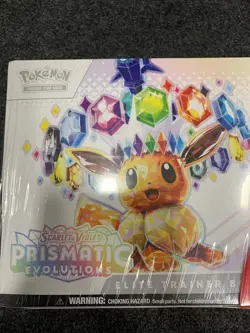 Pokemon TCG Prismatic Evolutions Elite Trainer Box & Booster, Box has Dents - Image 5