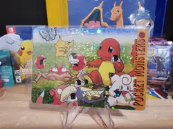 1999 Vintage Pocket Monsters Vending Prism - Charmander, Krabby, Picnic #13 - Image 3
