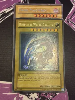 Yugioh Blue-Eyes White Dragon SDK-001 Ultra Rare Unlimited FADED NM/MINT - Image 2