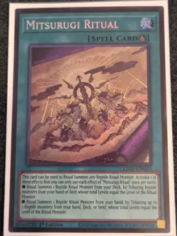 Mitsurugi Ritual L26D-ENM15 Secret Rare NM Legendary Modern Decks Yugioh - Image 1