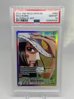 Nico Robin Alt Art Leader OP09-062 One Piece Emperors In The New World PSA 10 - Image 1