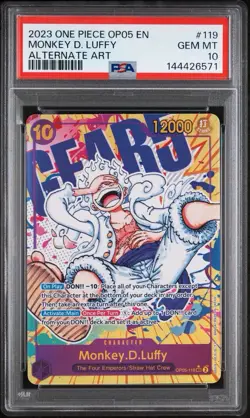 Monkey D Luffy SEC Alternate Art Psa 10! Awakening Of The New Era One Piece OP05 - Image 1