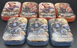 One Piece Mini Tin Lot (7) – 2 Full Sets + 1 Extra Sealed OP TCG - Image 2