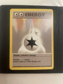 Pokemon Card Double Colorless Energy 96/102 Base Set Uncommon WOTC Played - Image 1