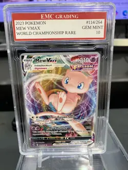 2023 MEW VMAX #114/264 Pokemon RARE Card GRADED 10 MINT - Image 1