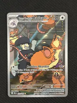Pokemon TCG Team Rockets Raticate Card 202/182 Destined Rivals - Image 1