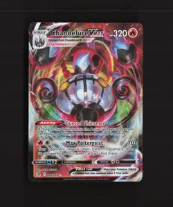 Chandelure VMAX 040/264 Fusion Strike Ultra Rare Holo Pokemon Card NM - Image 1