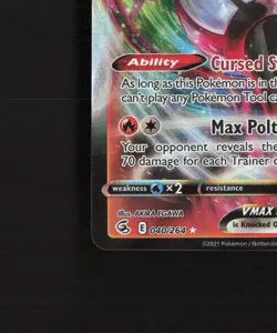 Chandelure VMAX 040/264 Fusion Strike Ultra Rare Holo Pokemon Card NM - Image 5