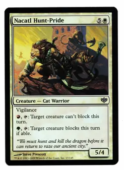 Magic the Gathering MTG Card: FOIL Nacatl Hunt-Pride Conflux 13/145! NM - Image 1